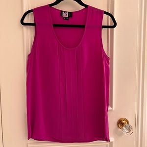 Fuschia silk sleeveless blouse/camisole